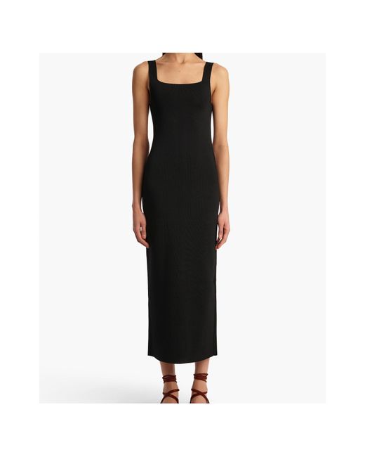 Khaite Black Dixi Midi Dress