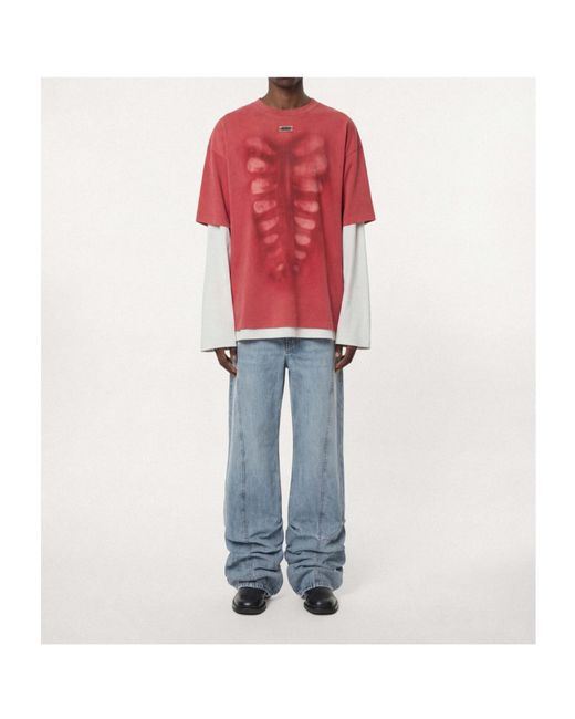 AVAVAV Red X-Ray T-Shirt for men