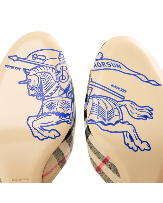 Burberry Natural High-Heeled Slippers