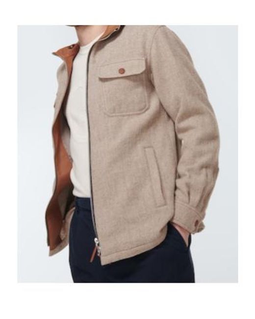 Giorgio Armani Natural Hooded Virgin Wool Blouson for men