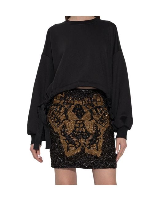 AllSaints Black Lele Drawstring Sweatshirt