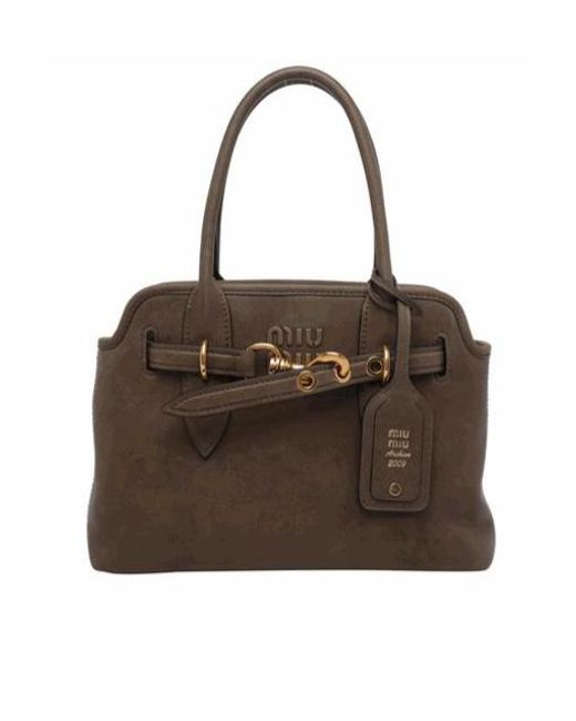 Miu Miu Brown Aventure Shoulder Bag