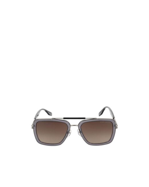 Marc Jacobs Gray Eyewear Pilot Frame Sunglasses for men