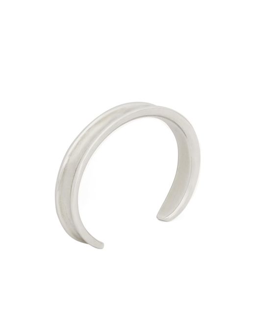 Saint Laurent White Groove Cuff for men