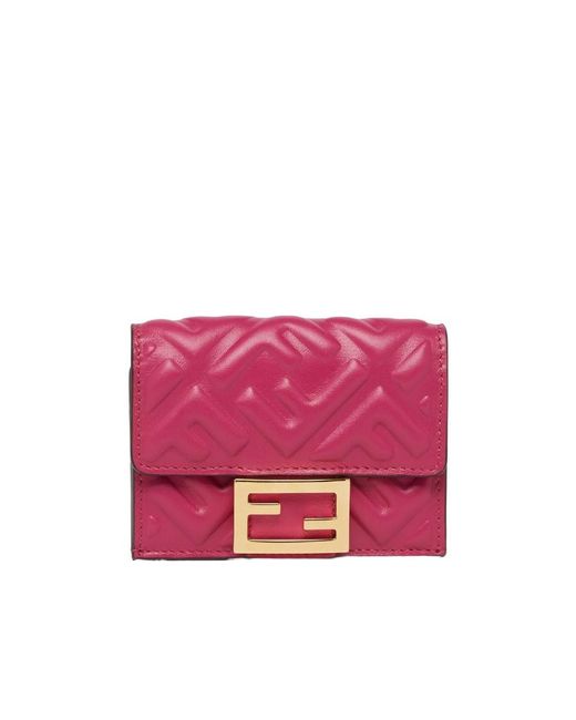 Fendi Pink Fuchsia Nappa Leather Wallet