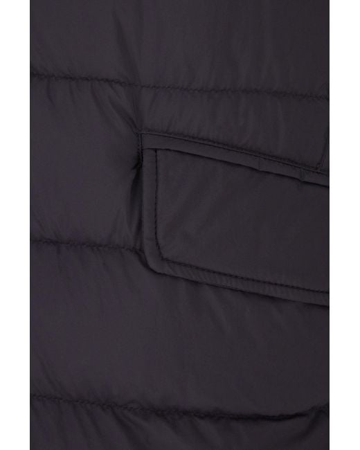 Herno Blue Single-Breasted Padded Coat for men