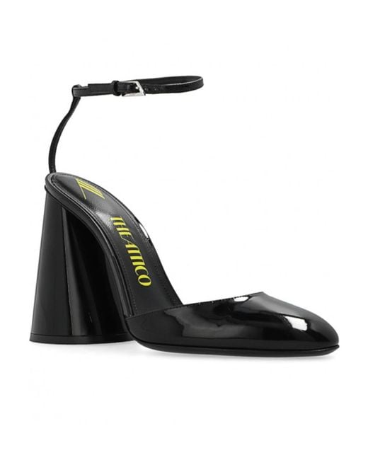 The Attico Black The Pointed-Toe Slingback Pumps
