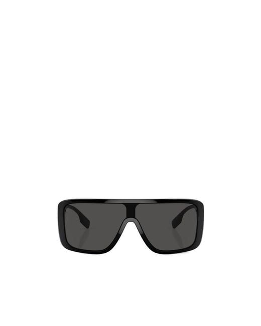 Burberry Gray Eyewear Rectangular Frame Sunglasses for men