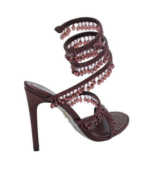 Rene Caovilla Metallic René Caovilla Chandelier Embellished Sandals