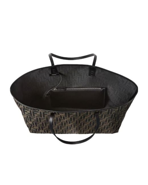 Fendi Black Ff Zucca Superlight Fabric Shopper