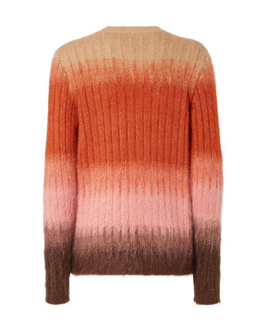 Fendi Orange Gradient Long-Sleeve Knitted Jumper