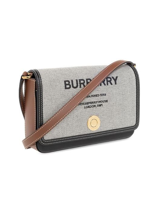 Burberry Gray Horseferry Print Penny Crossbody Bag