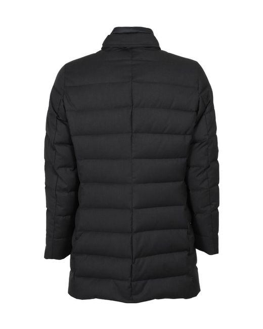 Moorer Black Feather-Down Padded Coat for men
