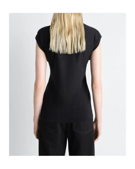 Lemaire Black Sleeveless Buttoned Knitted Top