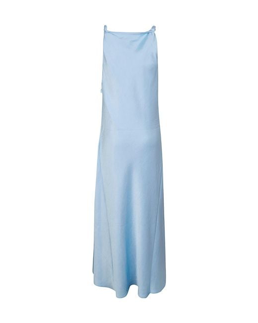 Polo Ralph Lauren Blue Woven-Slip Dress-Dresses