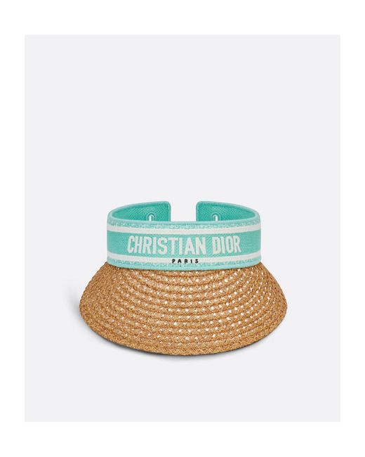 Dior White Iviera D-Ocean Visor With Mitzah