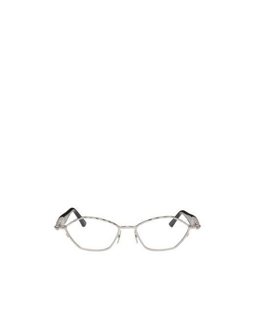 Kuboraum White Geometric-Frame Glasses for men
