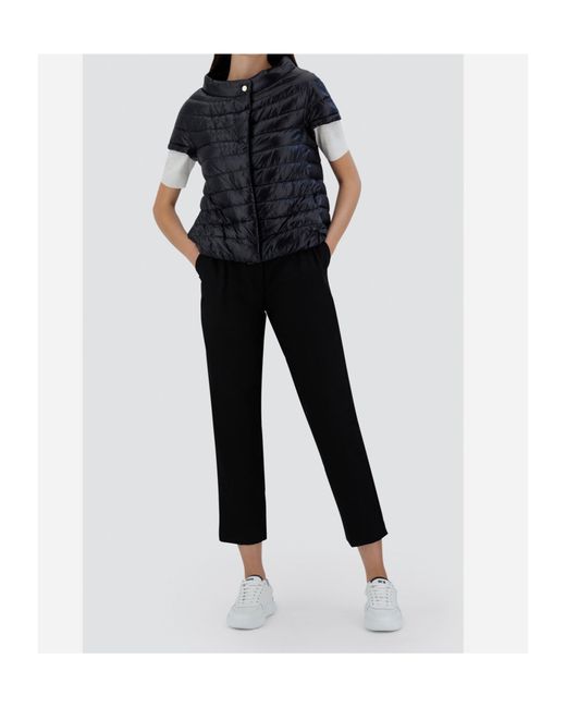 Herno Black Greta Short-Sleeved Puffer Jacket