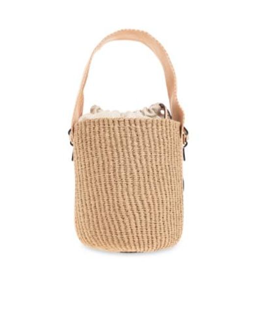 Chloé Natural Chloé Horse Medal Small Bucket Bag