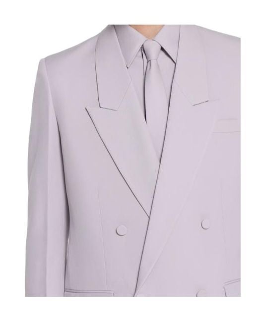 Gucci Purple Double-Breasted Gabardine Jacket for men