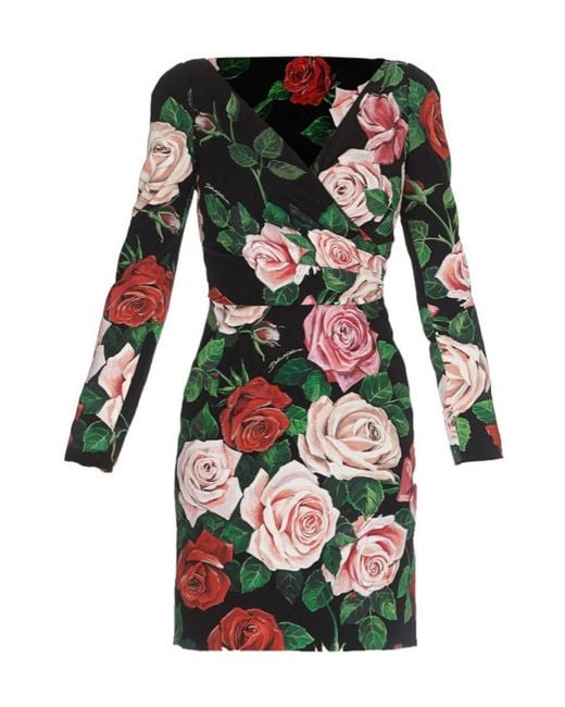 Dolce & Gabbana Black Long-Sleeved Dress