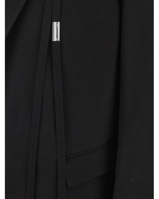 Ann Demeulemeester Black Single-Breasted Blazer