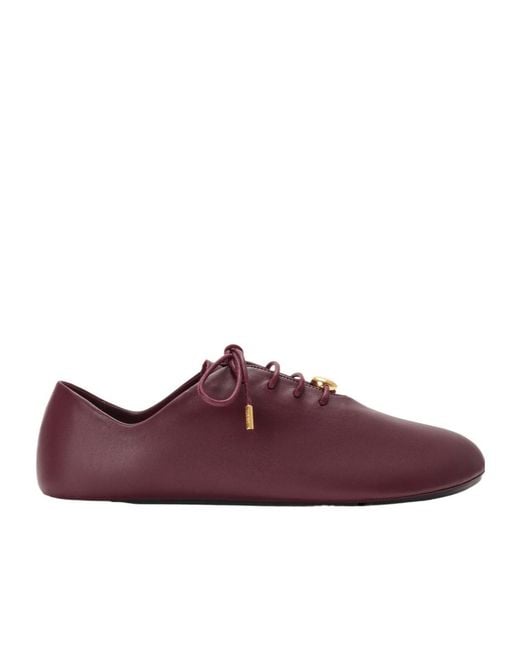Loewe Purple Pebble Soft Lace-Up Shoes