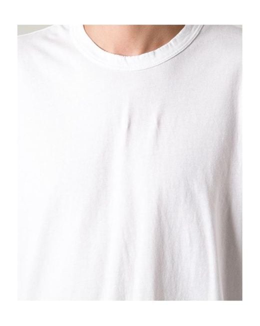 James Perse White Long Sleeved Crew Neck T-Shirt for men