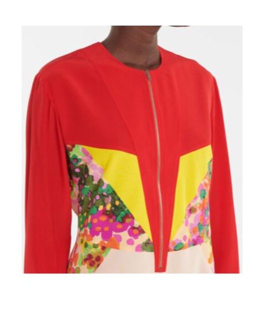 Stella McCartney Red Printed Silk Minidress