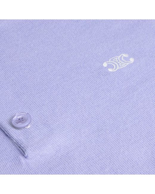 Céline Purple Polo Sweater for men