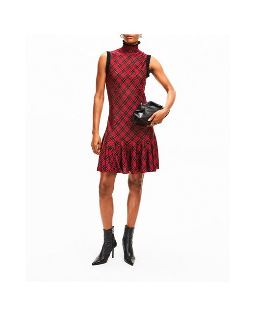 McQueen Red Plaid Mini Skirt
