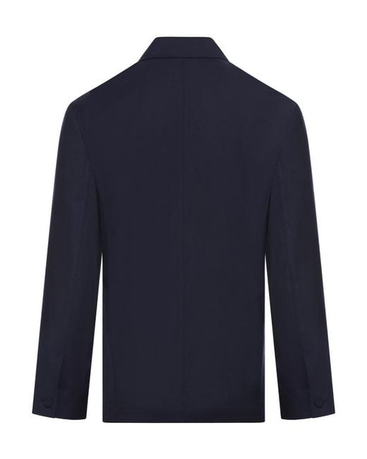 Dior Blue Single-Breasted Suit Jacket for men