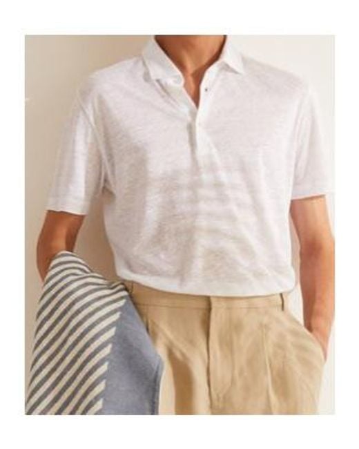 Loro Piana White Short-Sleeved Polo Shirt for men