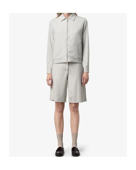 K-Way Gray Isy Sl Spacer Zipped Sweatshirt