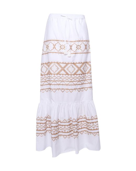 Ermanno Scervino White Drawstring Skirt
