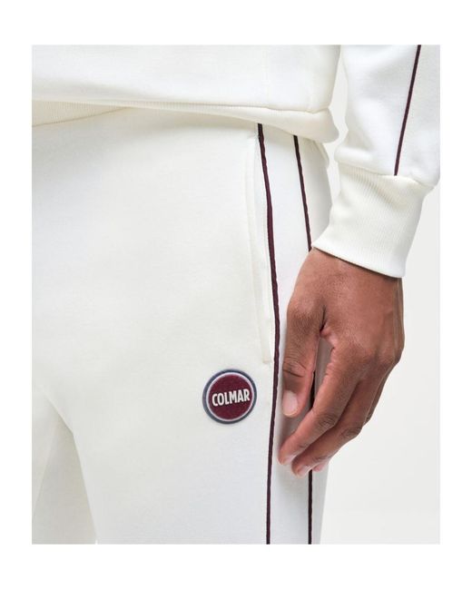 Colmar White Heritage Tracksuit Bottoms for men