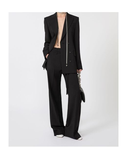 Sportmax Black Belted Tailored Trousers