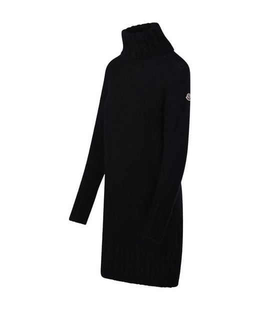 Moncler Black High-Necked Dress