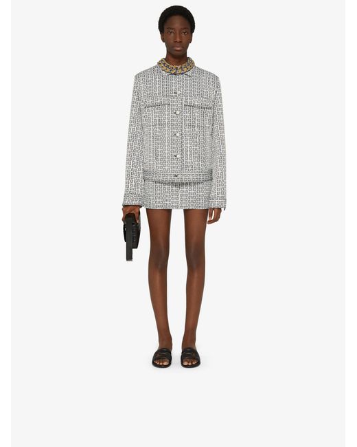 Givenchy Black 4G Jacquard Mini Skirt