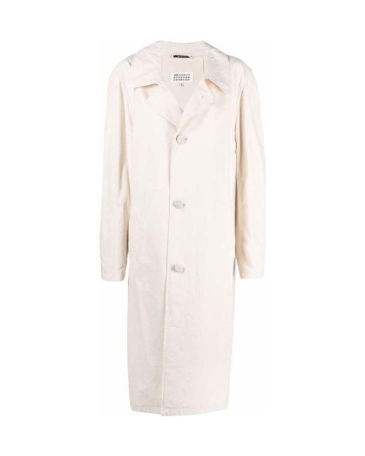 Maison Margiela Natural Buttoned Trench Coat