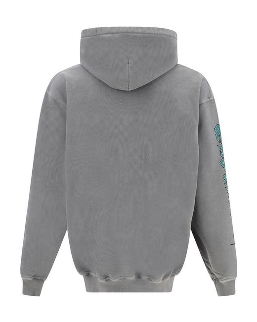 Represent Gray Long-Sleeved Hooded Sweater for men