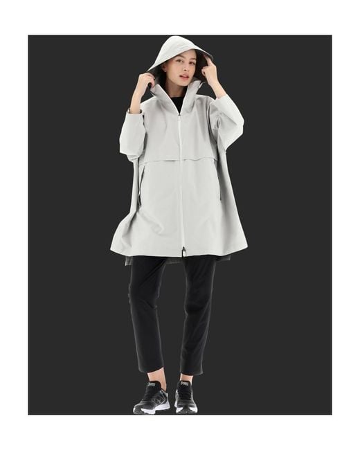 Herno White Hooded Zip Coat