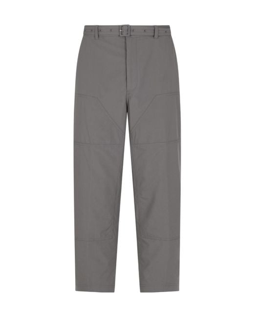Thom Browne Gray Belted Cargo Pants for men