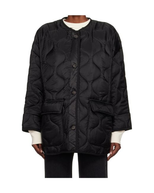 Frankie Shop Black Teddy Quilted Jacket