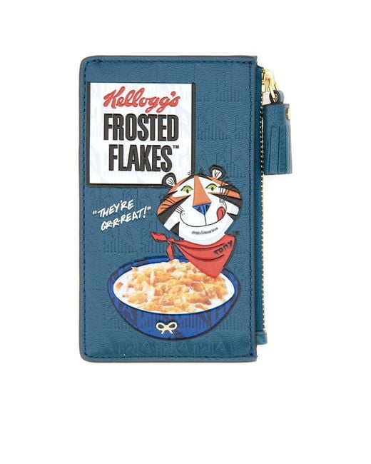 Anya Hindmarch Blue X Kellogg's Tony The Tiger Frosties Zipped Wallet