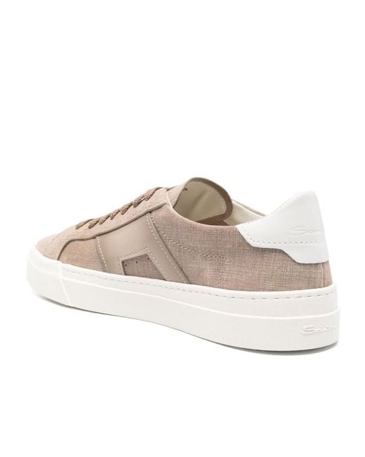 Santoni Pink Gloria Logo Low-Top Sneakers for men