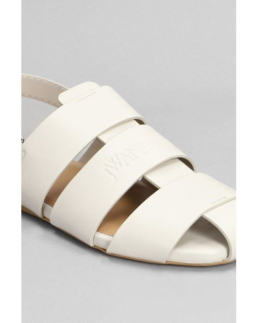J.W. Anderson Natural Jw Anderson Caged Design Slingback Fisherman Sandals
