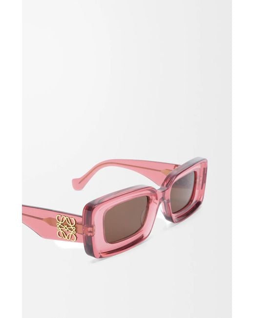 Loewe Pink Rectangular Sunglasses