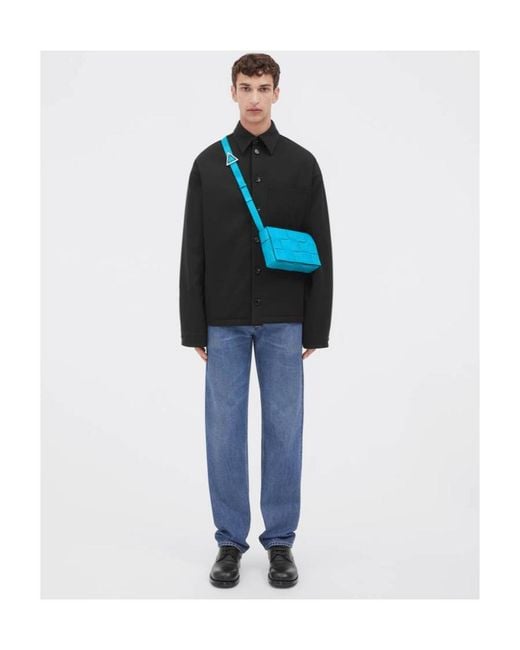 Bottega Veneta Blue Cassette Satchel Bag for men