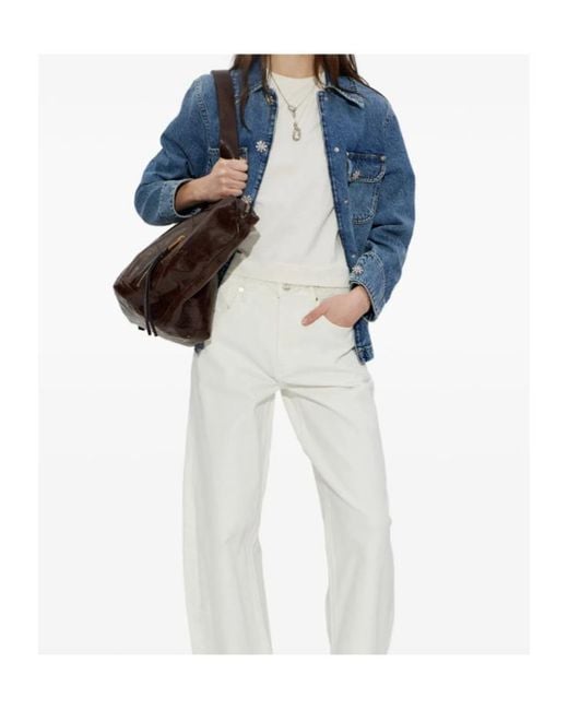 AllSaints Blue Bex Embellished Denim Jacket